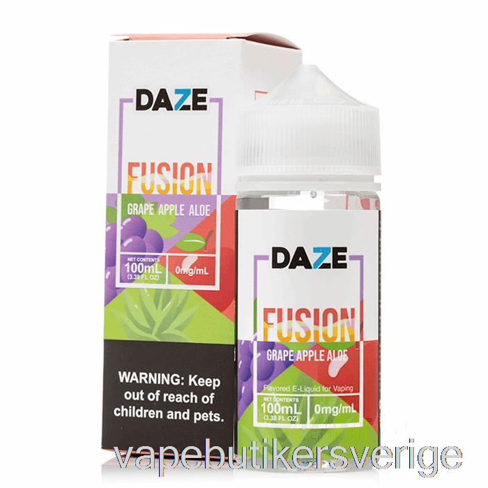 Vape Sverige Druva äpple Aloe - 7 Daze Fusion - 100ml 3mg